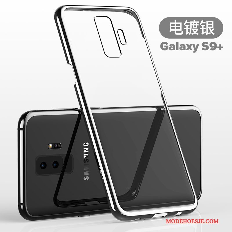 Hoesje Samsung Galaxy S9+ Zakken Purper Doorzichtig, Hoes Samsung Galaxy S9+ Bescherming Telefoon Anti-fall