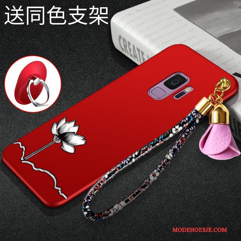 Hoesje Samsung Galaxy S9 Zakken Rood Anti-fall, Hoes Samsung Galaxy S9 Zacht Trendtelefoon