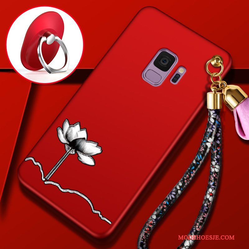 Hoesje Samsung Galaxy S9 Zakken Schrobben Rood, Hoes Samsung Galaxy S9 Zacht Anti-fall Trend