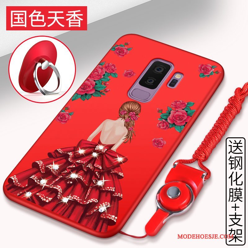 Hoesje Samsung Galaxy S9+ Zakken Telefoon Trend, Hoes Samsung Galaxy S9+ Bescherming Schrobben Zwart