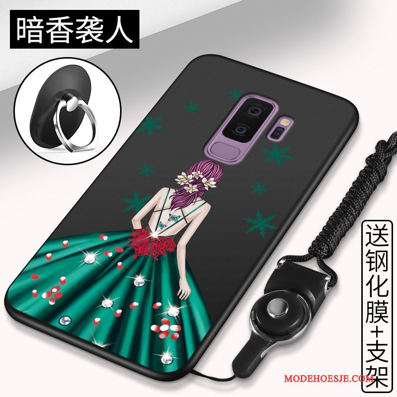 Hoesje Samsung Galaxy S9+ Zakken Telefoon Trend, Hoes Samsung Galaxy S9+ Bescherming Schrobben Zwart