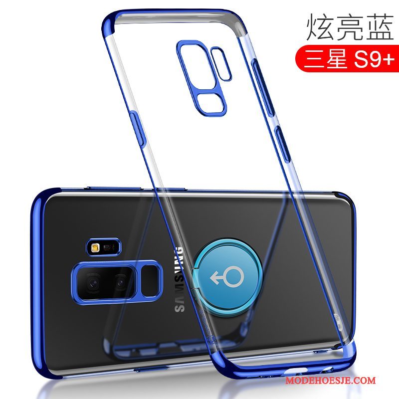 Hoesje Samsung Galaxy S9+ Zakken Trendy Merk Doorzichtig, Hoes Samsung Galaxy S9+ Bescherming Dun Blauw