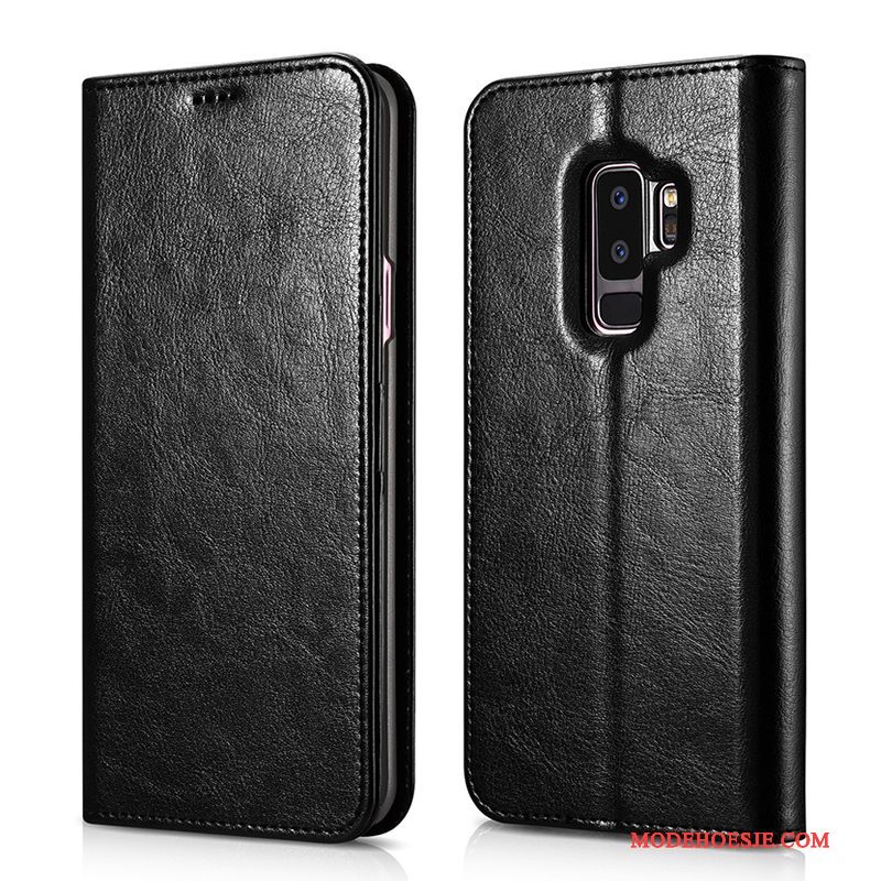 Hoesje Samsung Galaxy S9+ Zakken Zwart Trend, Hoes Samsung Galaxy S9+ Bescherming Anti-fall Kaart