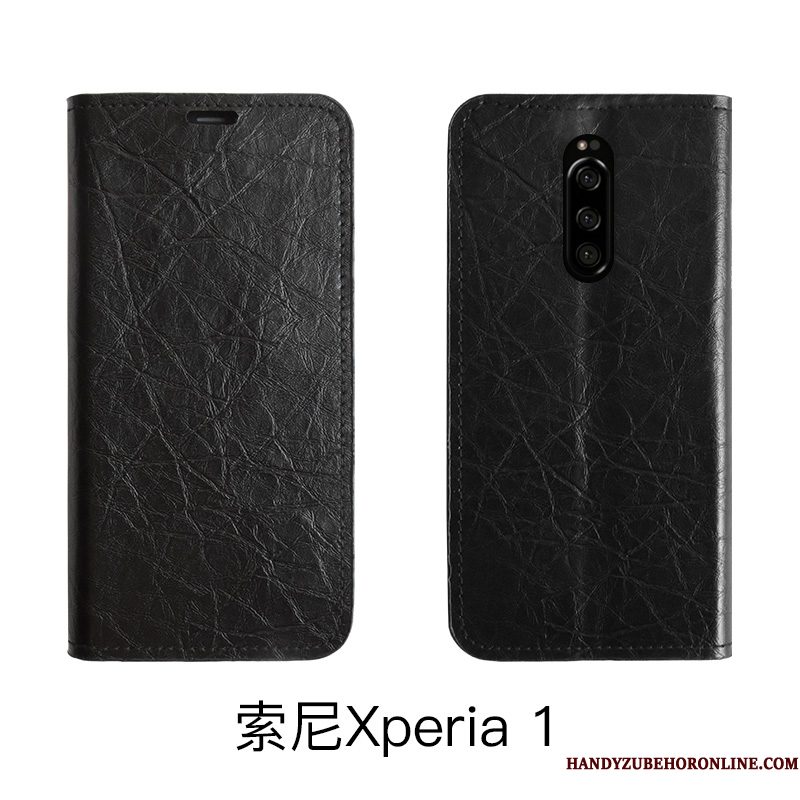 Hoesje Sony Xperia 1 Bescherming Anti-fall Eenvoudige, Hoes Sony Xperia 1 Zakken Roodtelefoon