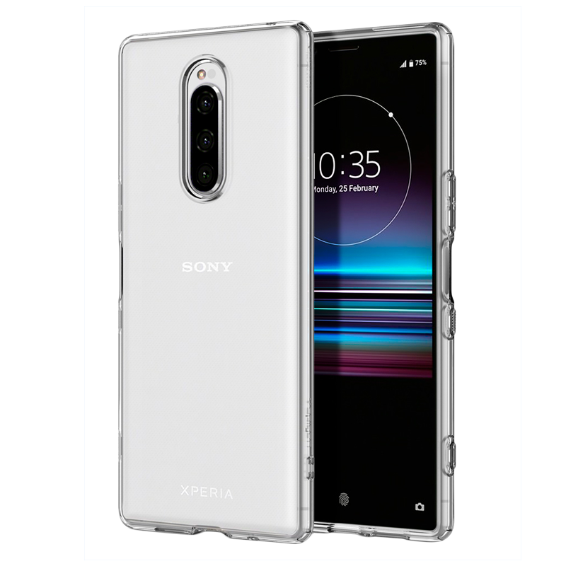 Hoesje Sony Xperia 1 Bescherming Nieuw Doorzichtig, Hoes Sony Xperia 1 Zacht Anti-falltelefoon