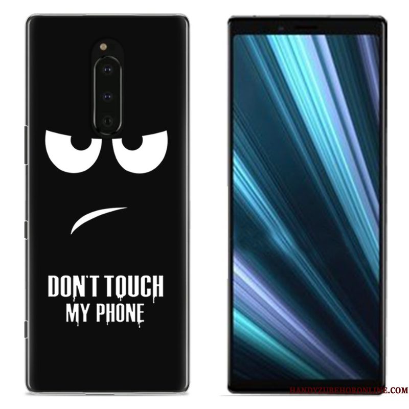 Hoesje Sony Xperia 1 Geschilderd Doek Roze, Hoes Sony Xperia 1 Bescherming Telefoon