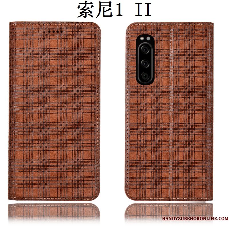 Hoesje Sony Xperia 1 Ii Zakken Telefoon Anti-fall, Hoes Sony Xperia 1 Ii Leer Fluweel