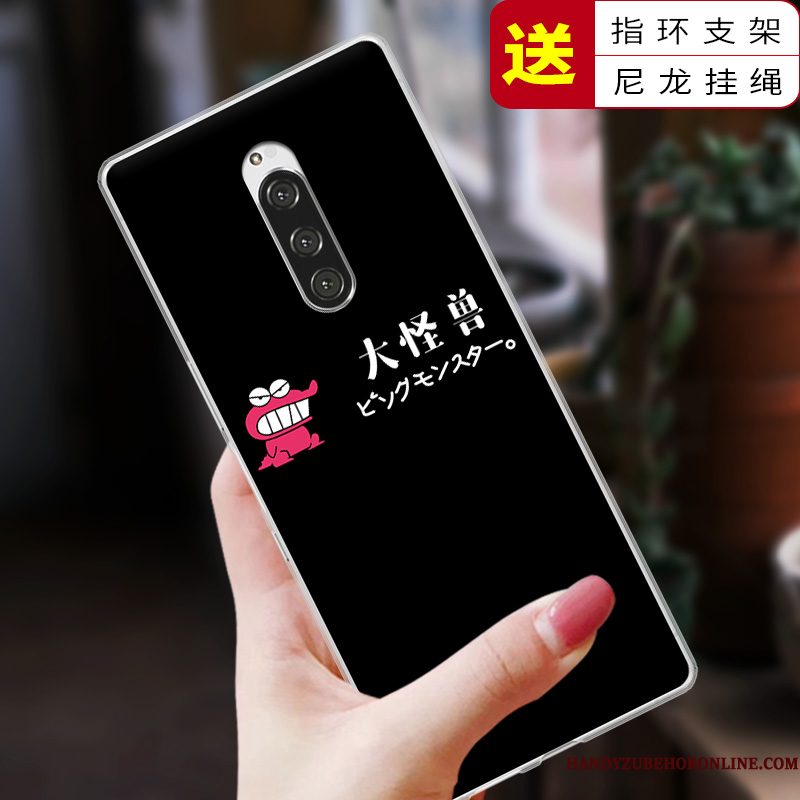 Hoesje Sony Xperia 1 Mode Telefoon Anti-fall, Hoes Sony Xperia 1 Bescherming Zwart Eenvoudige
