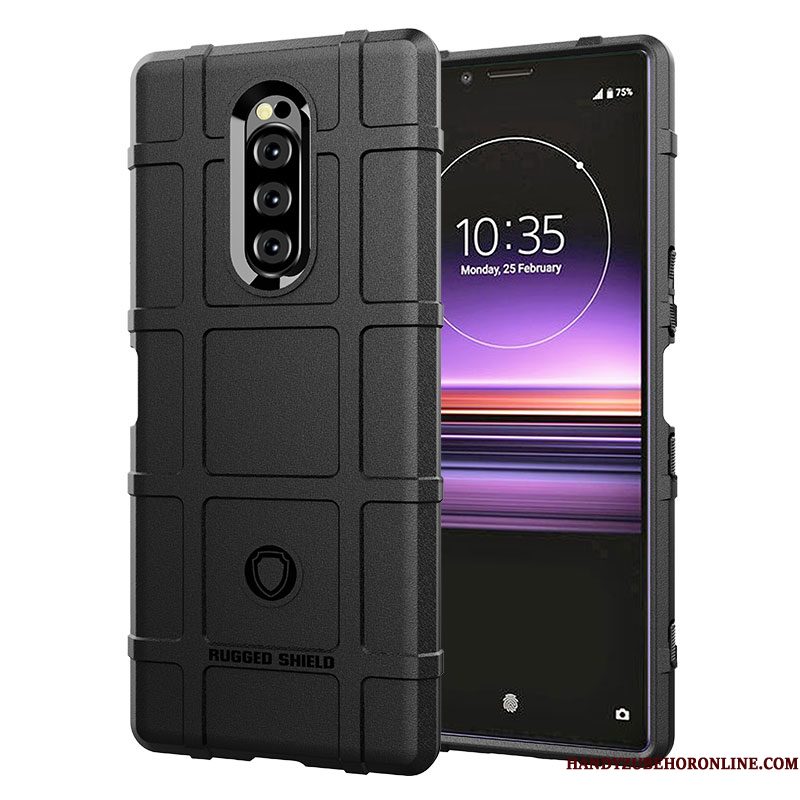 Hoesje Sony Xperia 1 Siliconen Dikke Anti-fall, Hoes Sony Xperia 1 Zacht Telefoon Schrobben