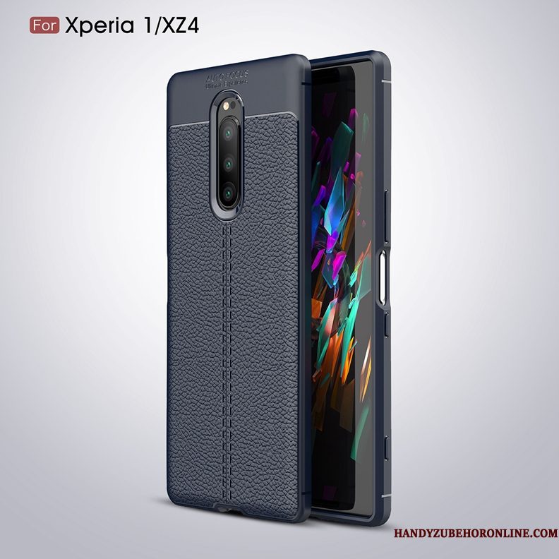 Hoesje Sony Xperia 1 Siliconen Patroontelefoon, Hoes Sony Xperia 1 Leer Trend Soort Aziatische Vrucht