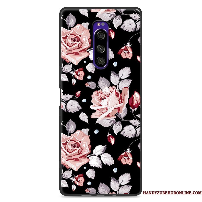 Hoesje Sony Xperia 1 Zacht Grijs Eenvoudige, Hoes Sony Xperia 1 Zakken Mooietelefoon