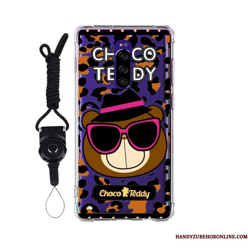 Hoesje Sony Xperia 1 Zacht Telefoon Pas, Hoes Sony Xperia 1 Roze Anti-fall