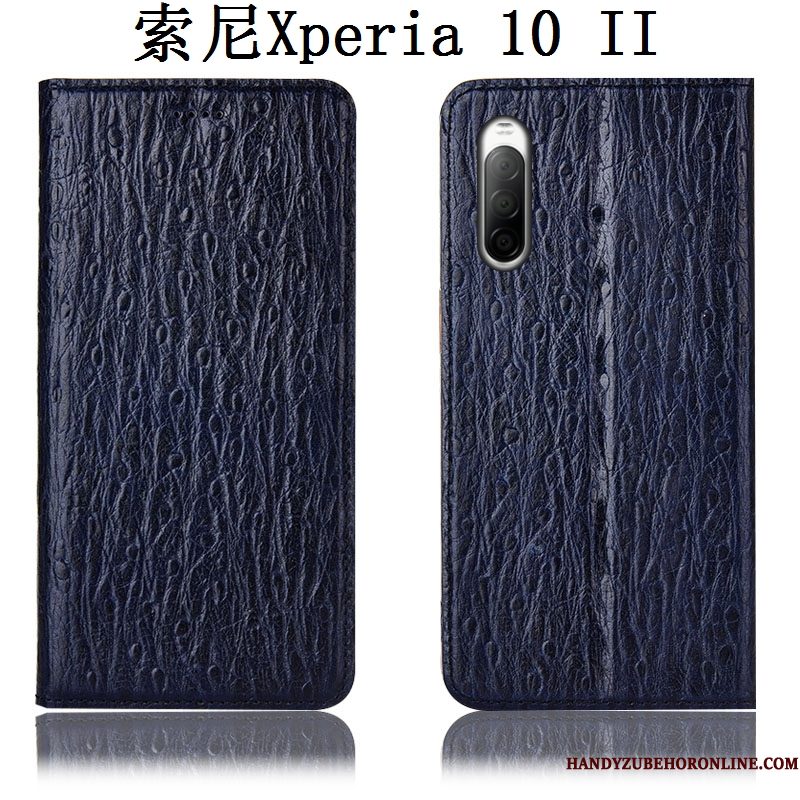 Hoesje Sony Xperia 10 Ii Zakken Vogel Patroon, Hoes Sony Xperia 10 Ii Folio Telefoon Anti-fall