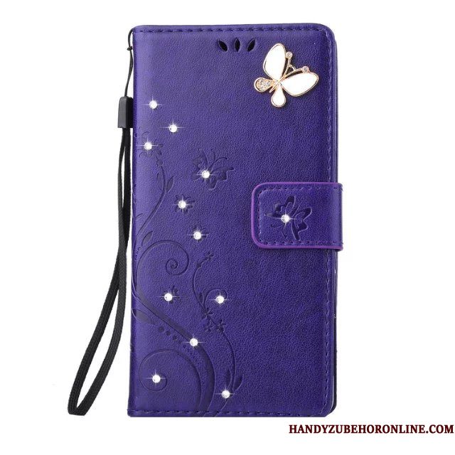 Hoesje Sony Xperia 10 Plus Folio Anti-falltelefoon, Hoes Sony Xperia 10 Plus Leer Rood Dun