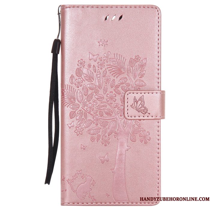 Hoesje Sony Xperia 5 Folio Telefoon Anti-fall, Hoes Sony Xperia 5 Leer Rood