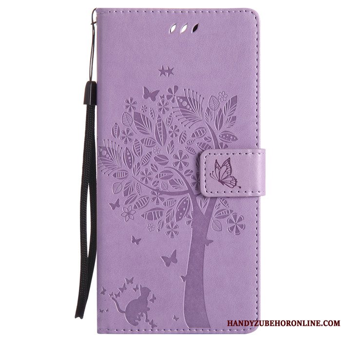 Hoesje Sony Xperia 5 Folio Telefoon Anti-fall, Hoes Sony Xperia 5 Leer Rood