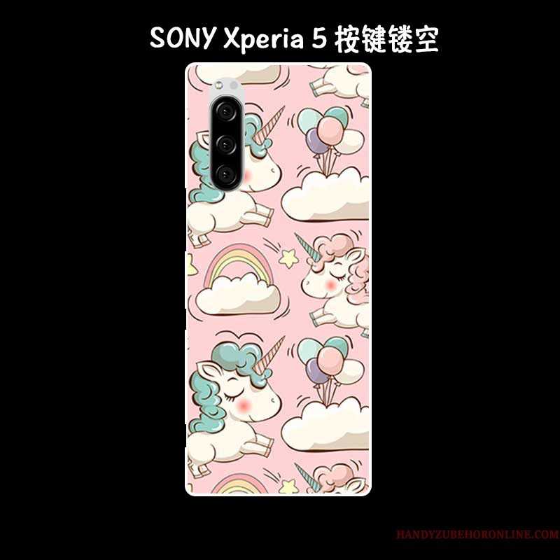 Hoesje Sony Xperia 5 Siliconen Olieverfschilderij Kunst, Hoes Sony Xperia 5 Zacht Telefoon Anti-fall