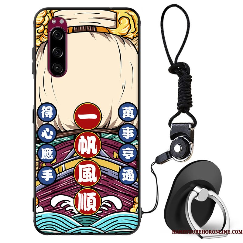 Hoesje Sony Xperia 5 Zacht Anti-fall Chinese Stijl, Hoes Sony Xperia 5 Zakken Telefoon Trend