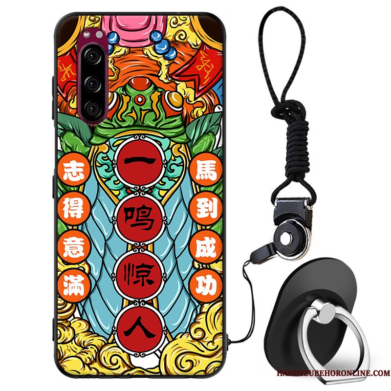 Hoesje Sony Xperia 5 Zacht Anti-fall Chinese Stijl, Hoes Sony Xperia 5 Zakken Telefoon Trend