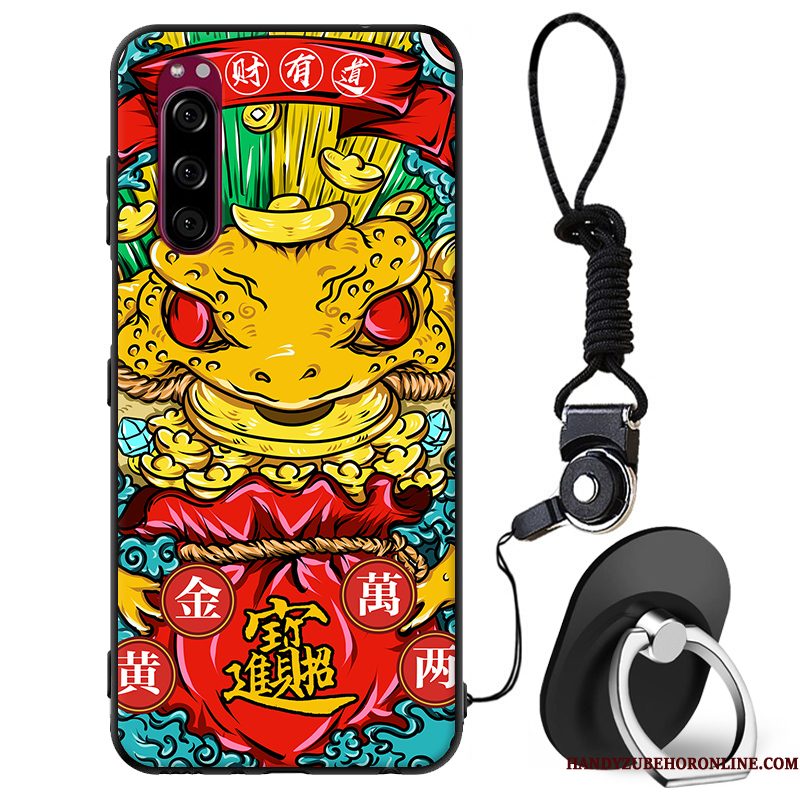 Hoesje Sony Xperia 5 Zacht Anti-fall Chinese Stijl, Hoes Sony Xperia 5 Zakken Telefoon Trend