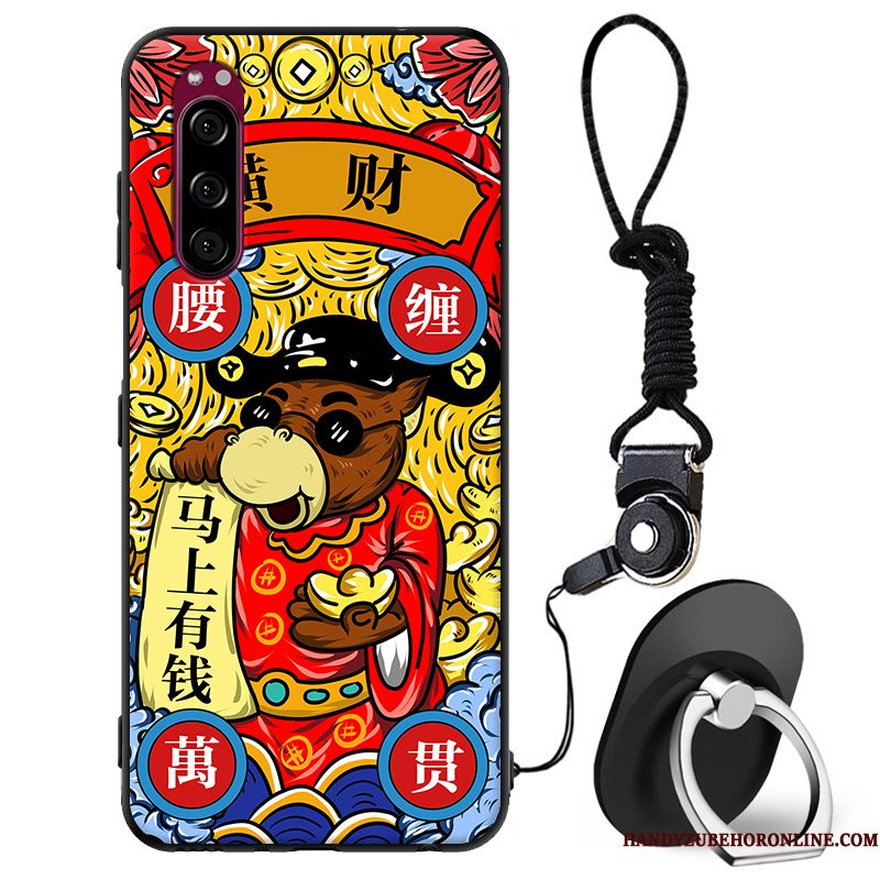 Hoesje Sony Xperia 5 Zacht Anti-fall Chinese Stijl, Hoes Sony Xperia 5 Zakken Telefoon Trend