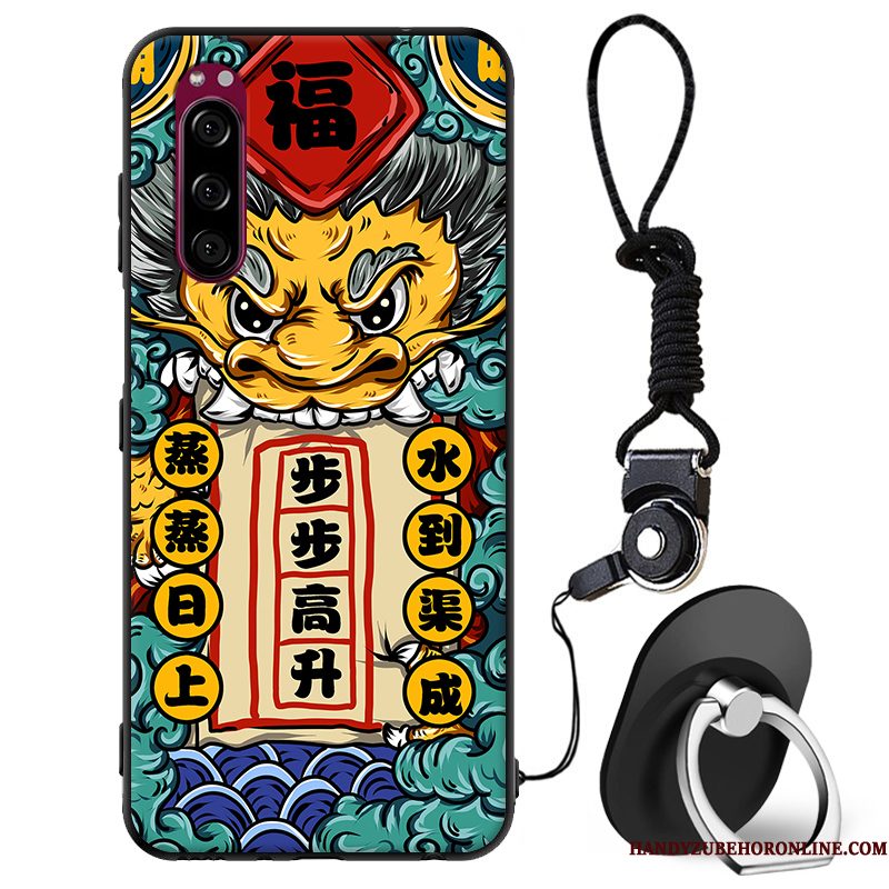 Hoesje Sony Xperia 5 Zacht Anti-fall Chinese Stijl, Hoes Sony Xperia 5 Zakken Telefoon Trend