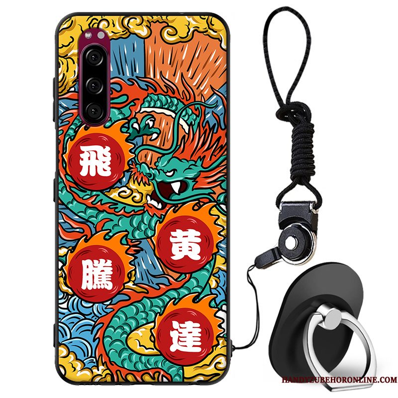 Hoesje Sony Xperia 5 Zacht Anti-fall Chinese Stijl, Hoes Sony Xperia 5 Zakken Telefoon Trend