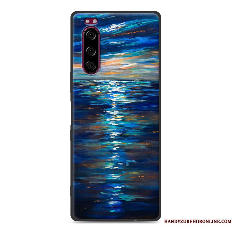 Hoesje Sony Xperia 5 Zacht Anti-fall Mooie, Hoes Sony Xperia 5 Bescherming Telefoon Groen