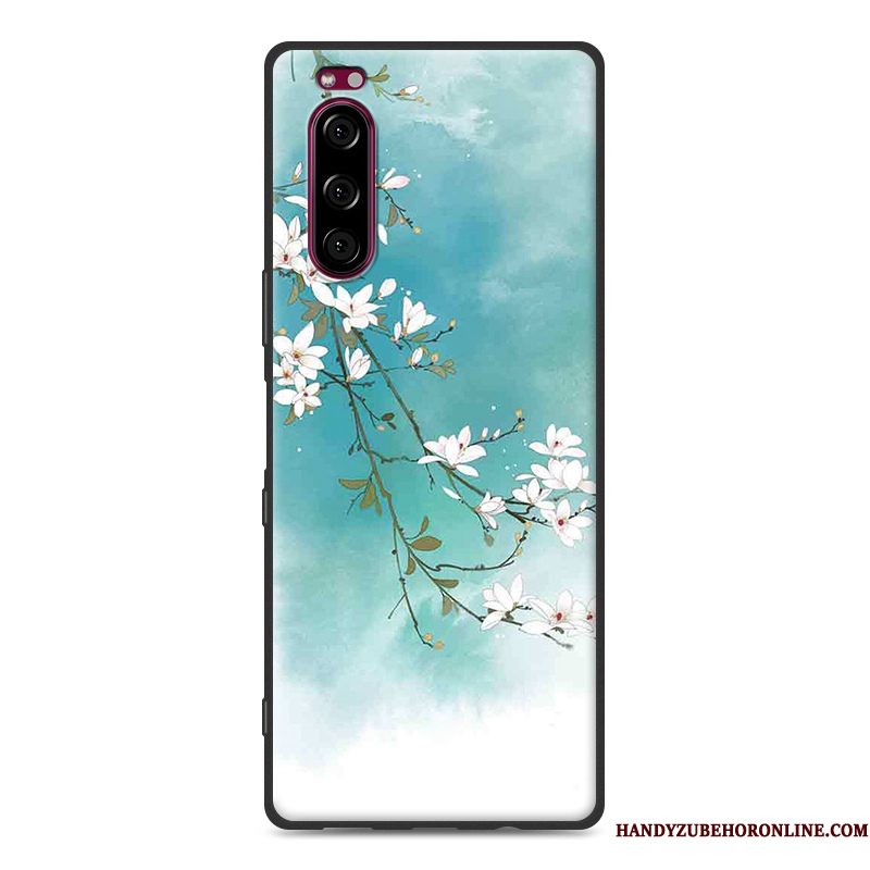 Hoesje Sony Xperia 5 Zakken Trendtelefoon, Hoes Sony Xperia 5 Bescherming Roze Chinese Stijl