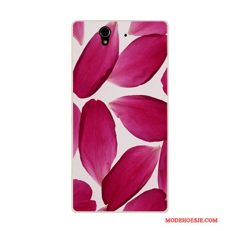 Hoesje Sony Xperia C4 Siliconen Telefoon Roze, Hoes Sony Xperia C4 Spotprent Anti-fall