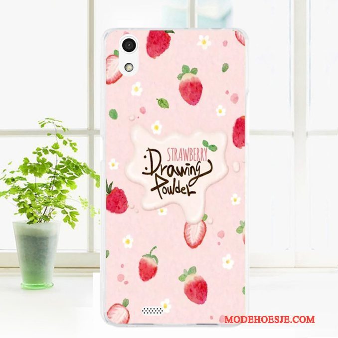 Hoesje Sony Xperia C4 Zacht Telefoon Doorzichtig, Hoes Sony Xperia C4 Bescherming Roze