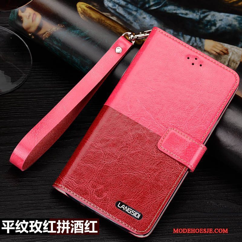 Hoesje Sony Xperia C5 Ultra Dual Folio Telefoon Roze, Hoes Sony Xperia C5 Ultra Dual Leer