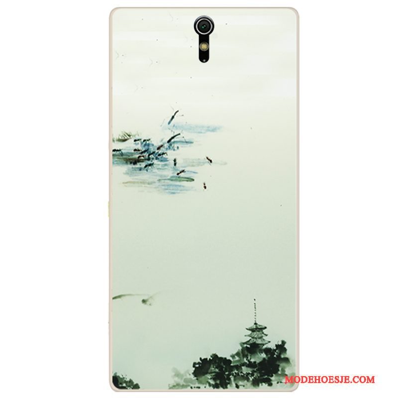 Hoesje Sony Xperia C5 Ultra Dual Siliconen Wind Wit, Hoes Sony Xperia C5 Ultra Dual Zacht Telefoon Inkt