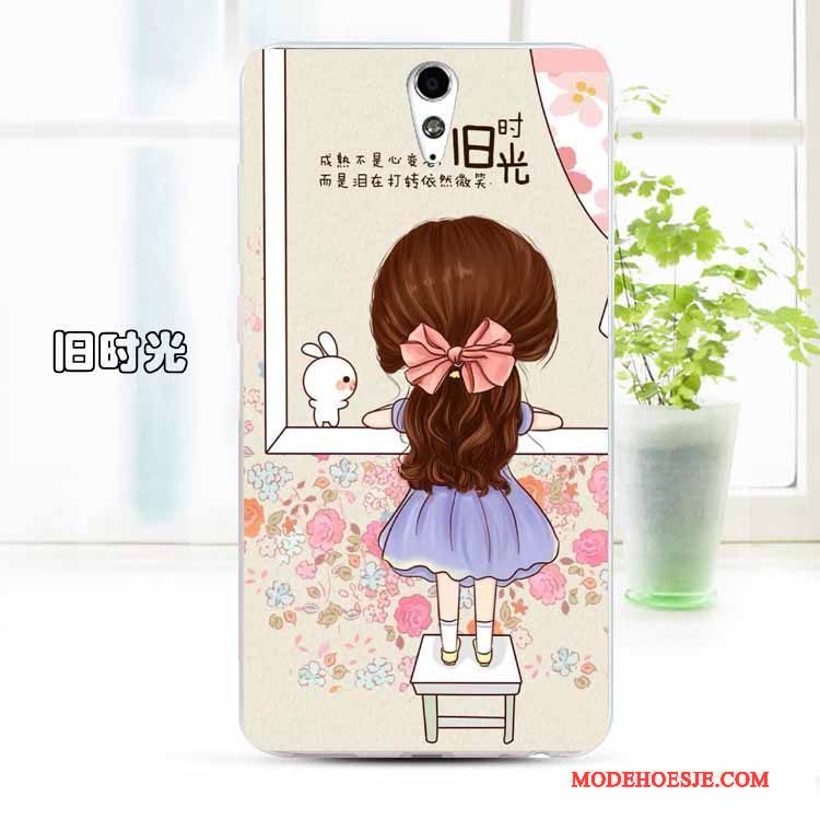 Hoesje Sony Xperia C5 Ultra Dual Zacht Telefoon Geel, Hoes Sony Xperia C5 Ultra Dual Bescherming