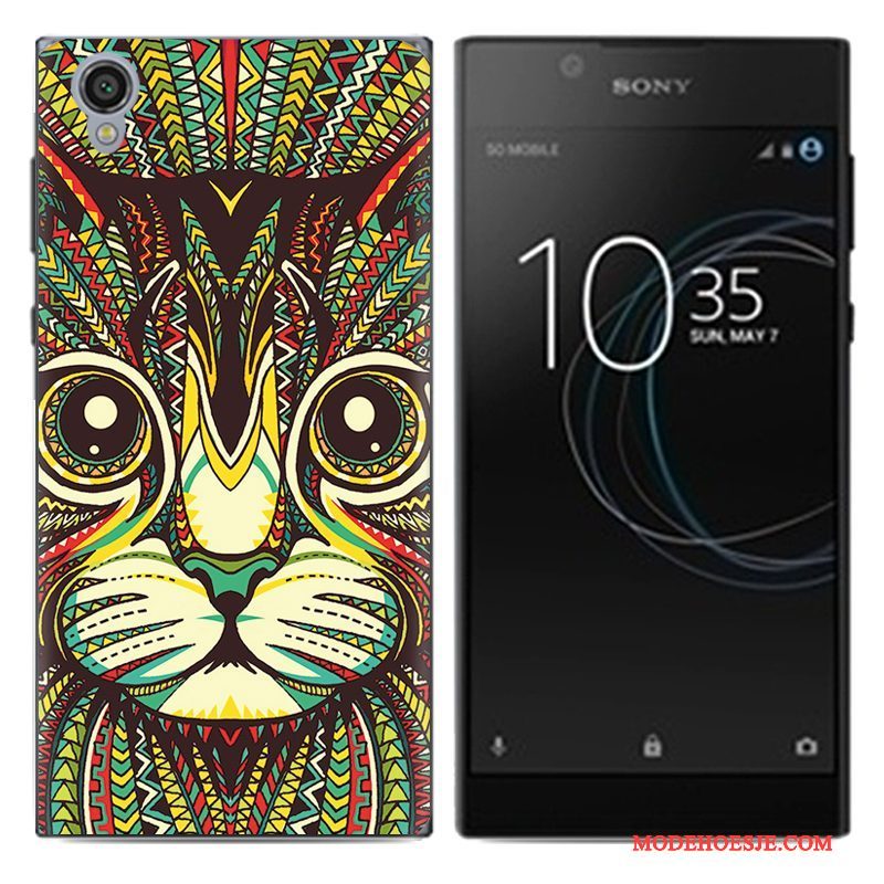 Hoesje Sony Xperia L1 Bescherming Putelefoon, Hoes Sony Xperia L1 Zacht Wit Trend