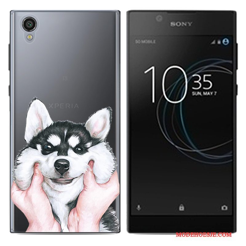 Hoesje Sony Xperia L1 Bescherming Putelefoon, Hoes Sony Xperia L1 Zacht Wit Trend