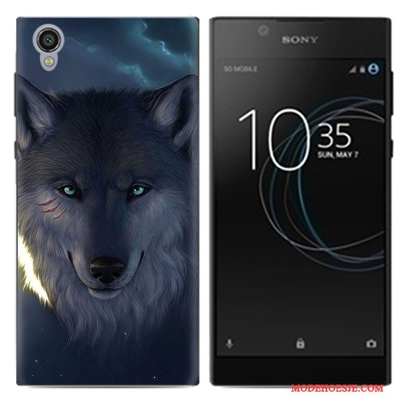 Hoesje Sony Xperia L1 Bescherming Putelefoon, Hoes Sony Xperia L1 Zacht Wit Trend