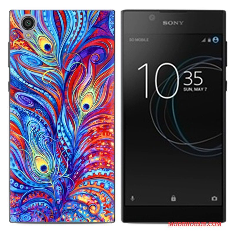 Hoesje Sony Xperia L1 Bescherming Putelefoon, Hoes Sony Xperia L1 Zacht Wit Trend