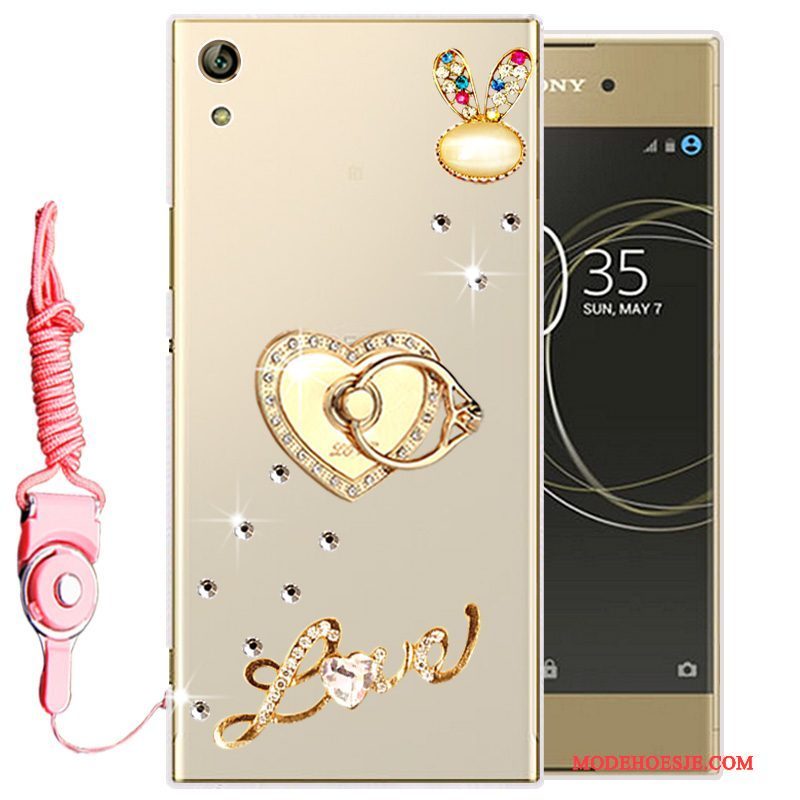 Hoesje Sony Xperia L1 Siliconen Telefoon Goud, Hoes Sony Xperia L1 Zacht