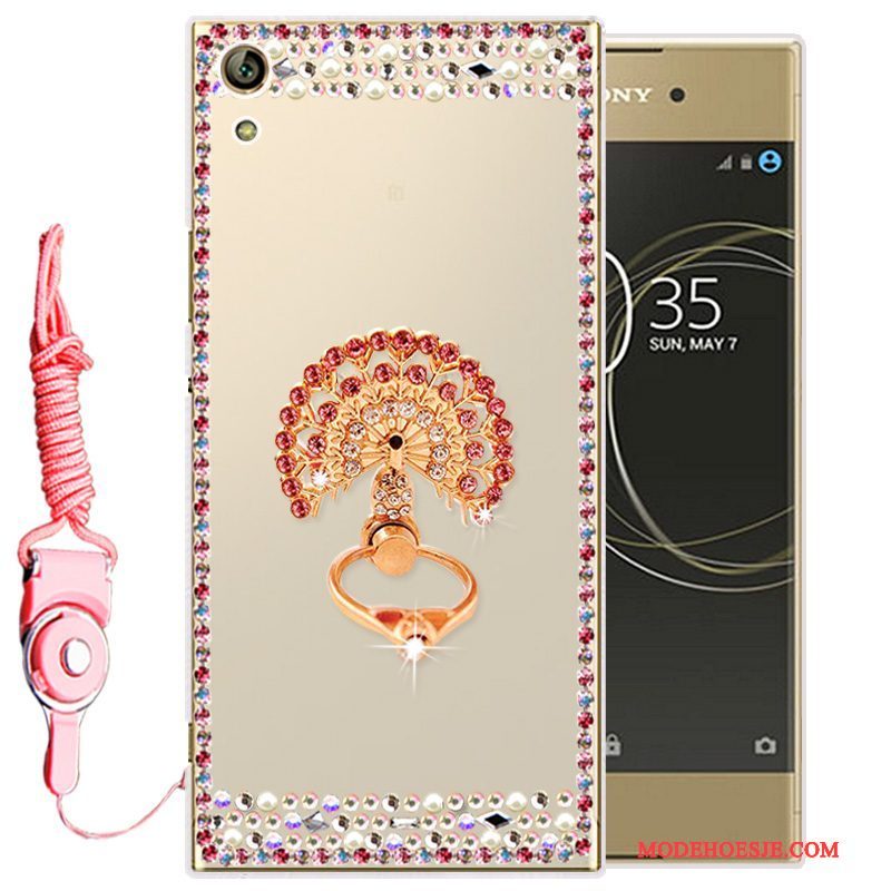 Hoesje Sony Xperia L1 Siliconen Telefoon Goud, Hoes Sony Xperia L1 Zacht
