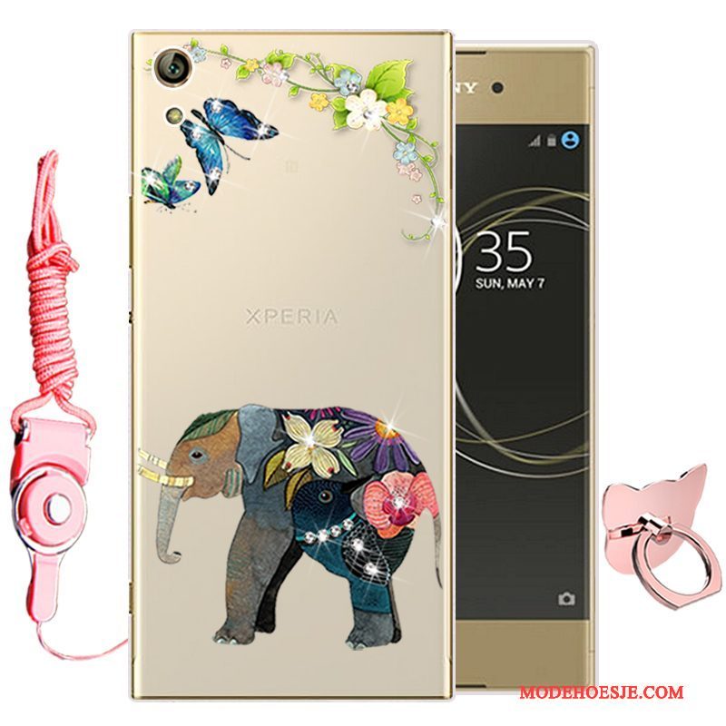 Hoesje Sony Xperia L1 Zacht Groentelefoon, Hoes Sony Xperia L1 Bescherming