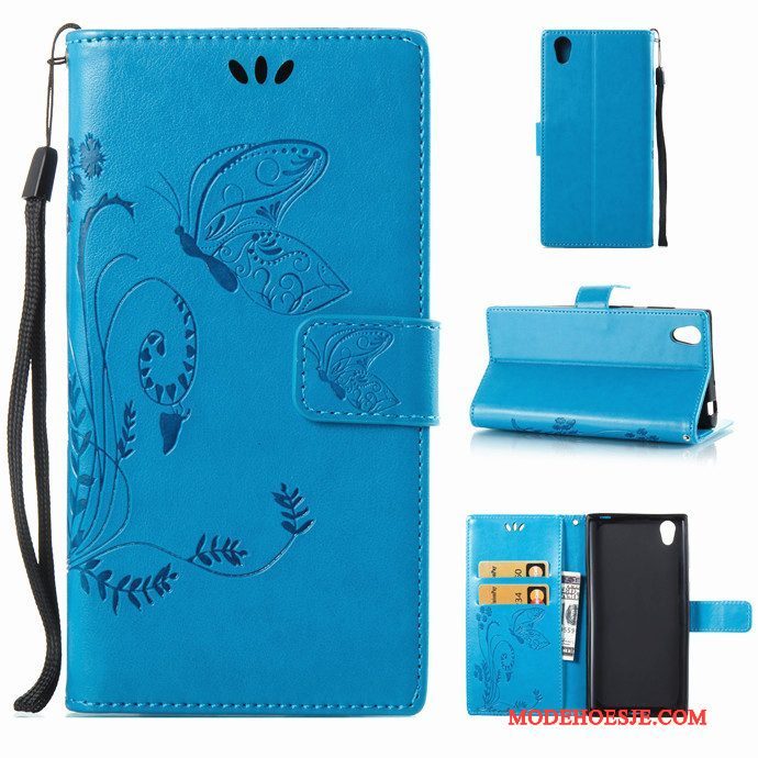 Hoesje Sony Xperia L1 Zacht Telefoon Hanger, Hoes Sony Xperia L1 Folio Rood