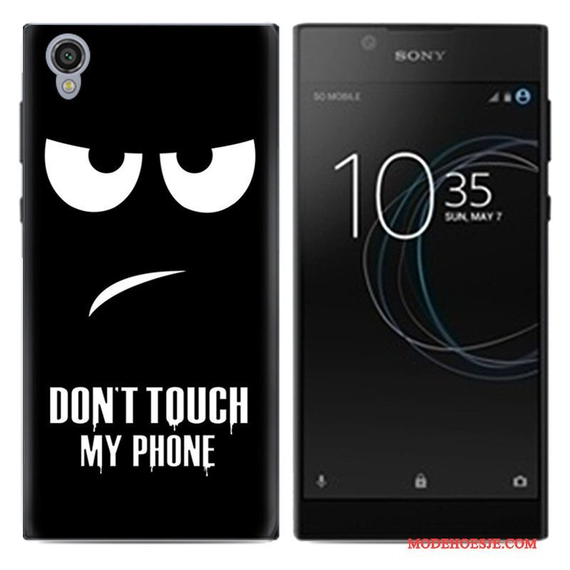 Hoesje Sony Xperia L1 Zacht Telefoon Wit, Hoes Sony Xperia L1 Bescherming Pu Anti-fall