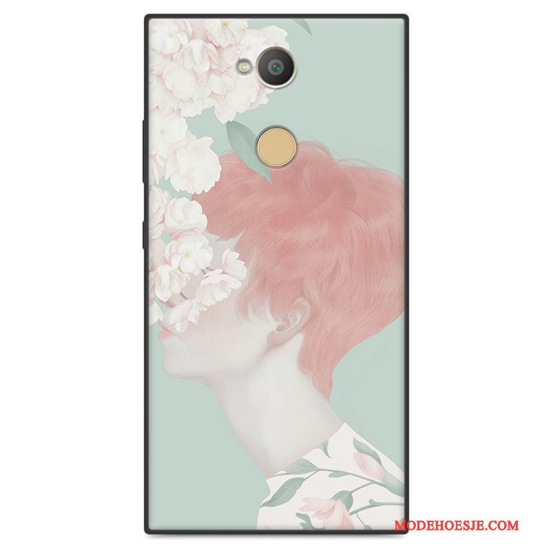 Hoesje Sony Xperia L2 Bescherming Telefoon Kunst, Hoes Sony Xperia L2 Zacht Schrobben Roze