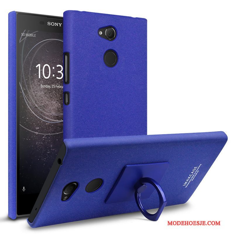 Hoesje Sony Xperia L2 Scheppend Zwarttelefoon, Hoes Sony Xperia L2 Ondersteuning Schrobben Ring