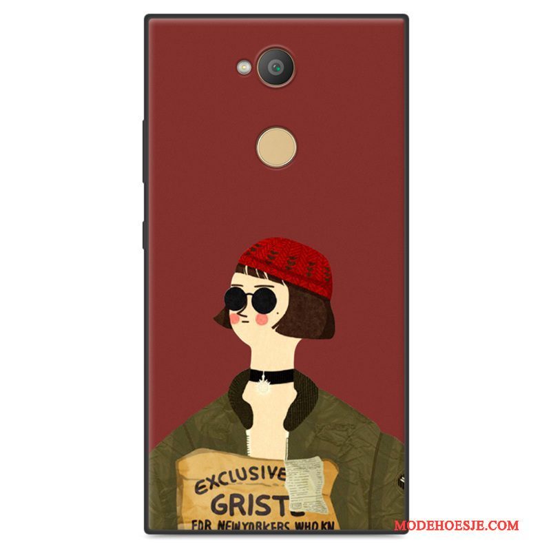 Hoesje Sony Xperia L2 Zacht Geel Schrobben, Hoes Sony Xperia L2 Bescherming Lovers Anti-fall