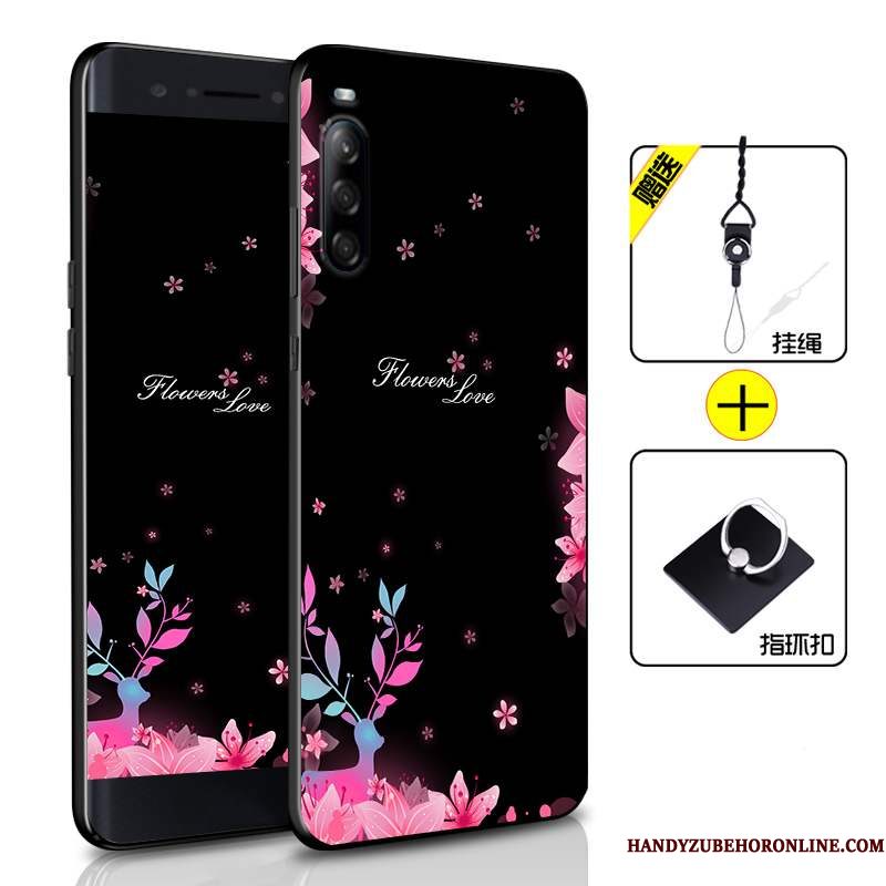 Hoesje Sony Xperia L4 Zacht Anti-fall Trend, Hoes Sony Xperia L4 Bescherming Telefoon Zwart