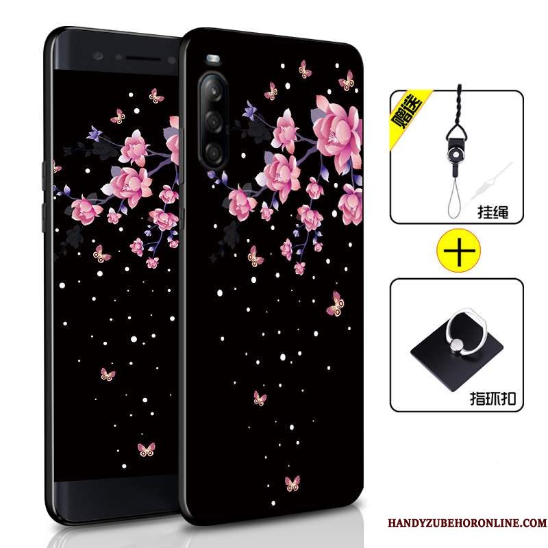 Hoesje Sony Xperia L4 Zacht Anti-fall Trend, Hoes Sony Xperia L4 Bescherming Telefoon Zwart