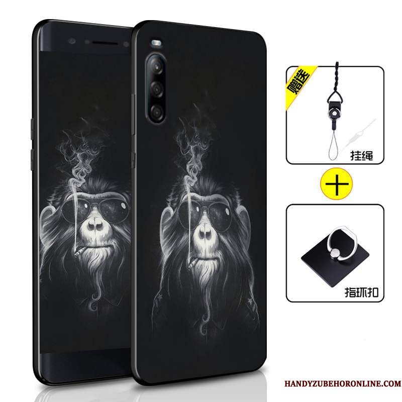 Hoesje Sony Xperia L4 Zacht Anti-fall Trend, Hoes Sony Xperia L4 Bescherming Telefoon Zwart