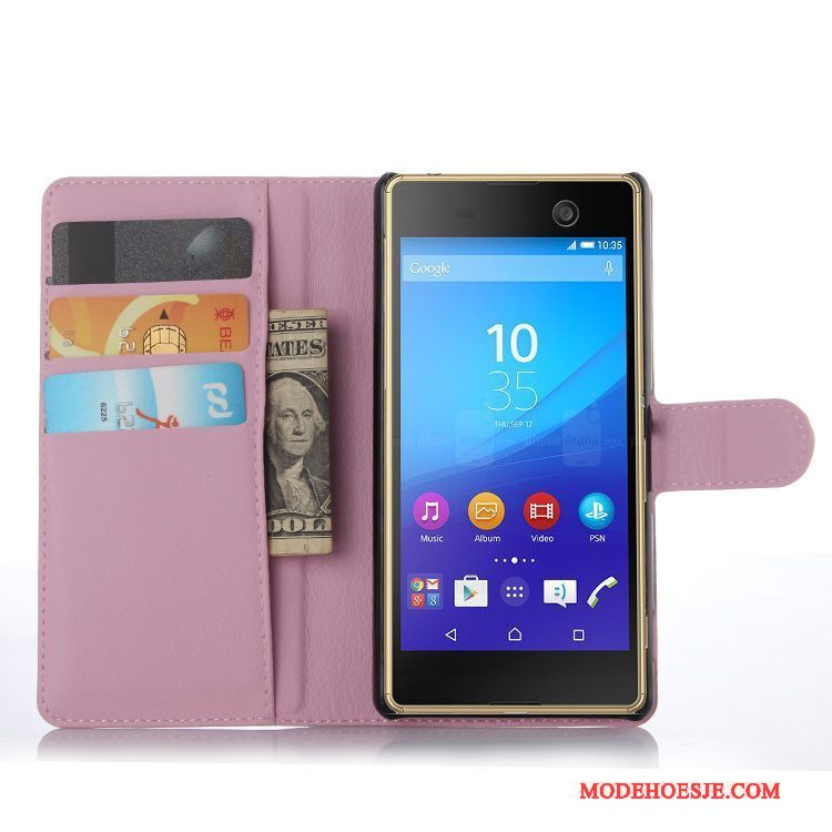 Hoesje Sony Xperia M5 Dual Leer Telefoon, Hoes Sony Xperia M5 Dual Bescherming